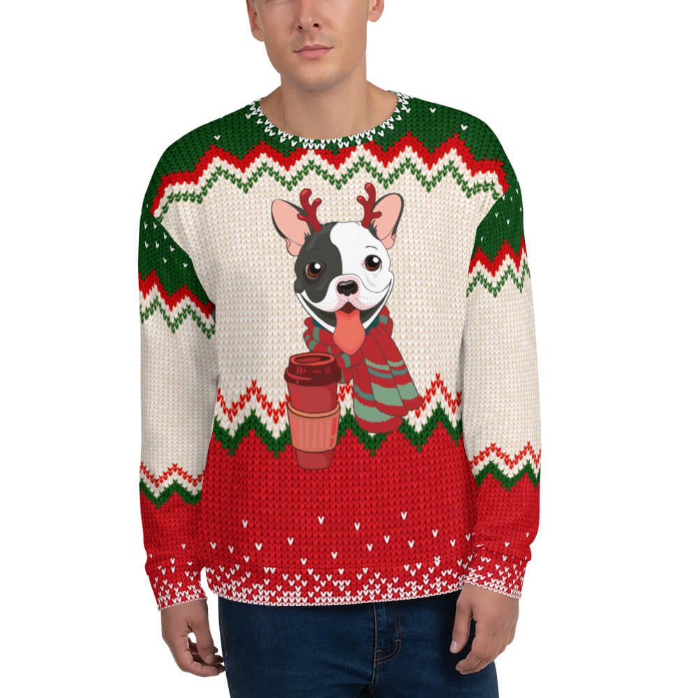 Christmas French Bulldog Ugly Sweater - French Bulldog Store