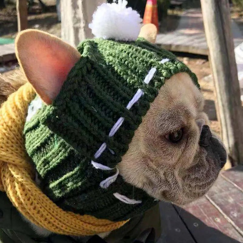 Cozy Hand Knitted Frenchie Winter Cap - French Bulldog Store