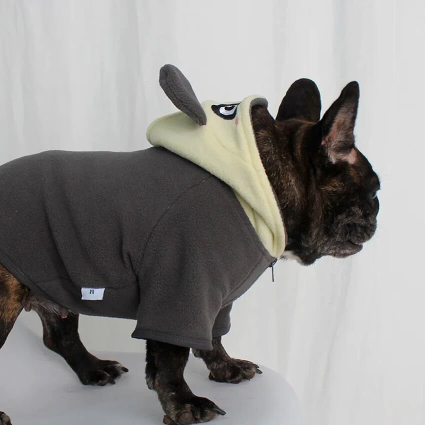 Double-Layer Zip Frenchie Hoodie - French Bulldog Store