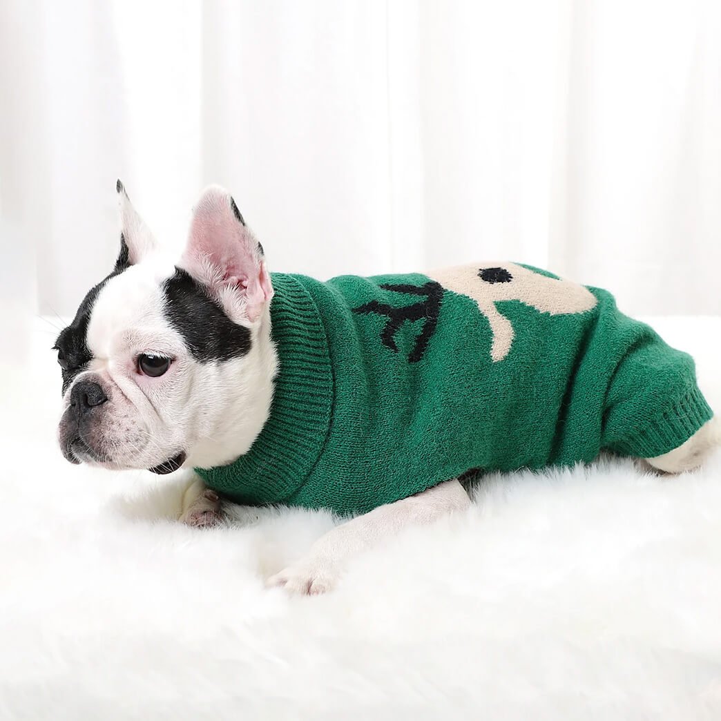 Festive French Bulldog Christmas Sweater - French Bulldog Store