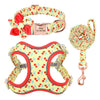 Floral Custom Frenchie Harness, Collar and Leash Set - French Bulldog Store
