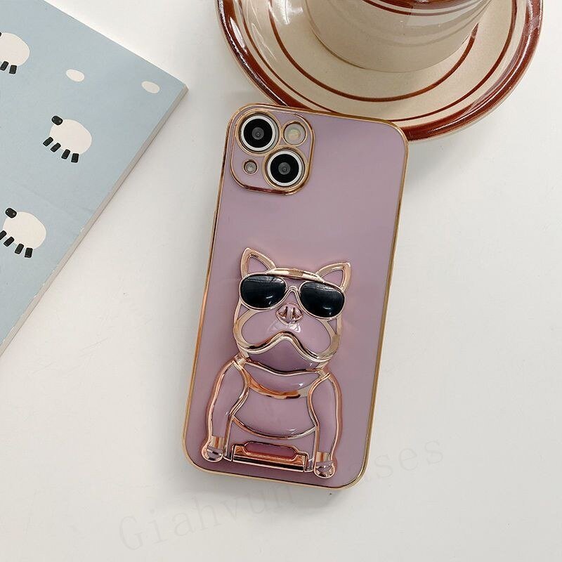 Frenchie iPhone Case With Hidden Holder - French Bulldog Store