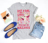 Girl Who Loves Frenchies T-Shirt - French Bulldog Store