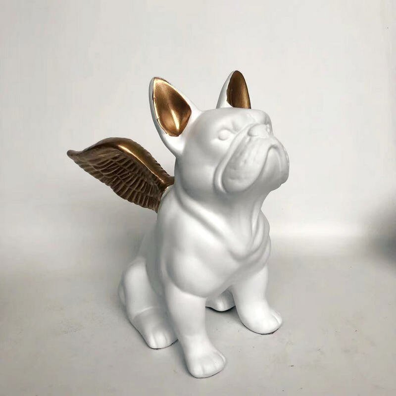 Golden Wing Angel French Bulldog Statue - French Bulldog Store