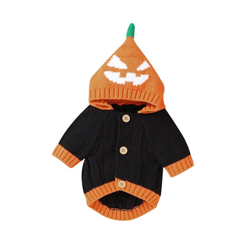 Knitted Pumpkin French Bulldog Sweater - French Bulldog Store