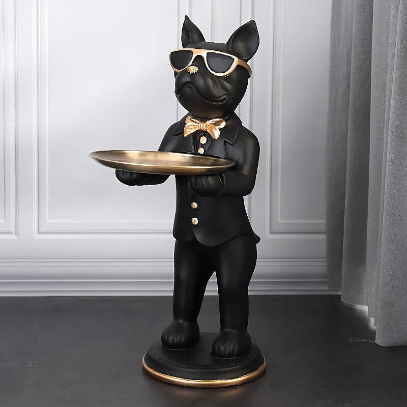 Large French Bulldog Butler Welcome Statue - French Bulldog Store