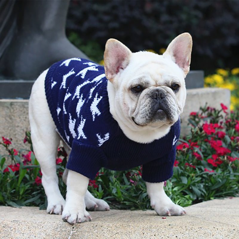 Maple Leaves French Bulldog Sweater - French Bulldog Store
