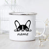 Personalized Paw Peeking Frenchie Mugs - French Bulldog Store