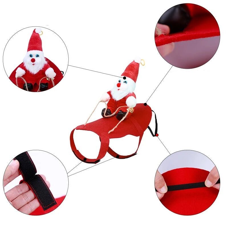 Santa Claus Riding Frenchie Costume - French Bulldog Store