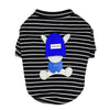 Load image into Gallery viewer, Striped French Bulldog Shirt With Knitted Applique - French Bulldog Store