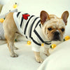 Striped Heart French Bulldog Sweatshirt - French Bulldog Store