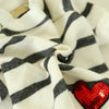 Striped Heart French Bulldog Sweatshirt - French Bulldog Store