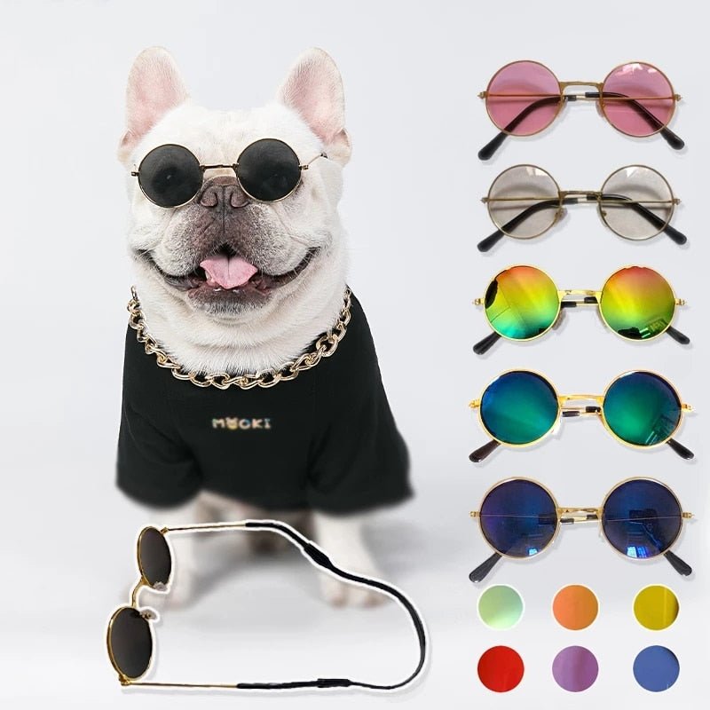 Vintage Round Frenchie Sunglasses - French Bulldog Store
