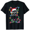 Xmas Lights French Bulldog Unisex T-Shirt - French Bulldog Store