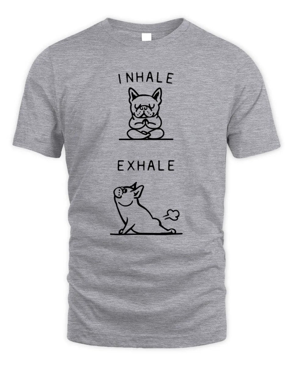 Yoga Inhale-Exhale French Bulldog T-shirt - French Bulldog Store